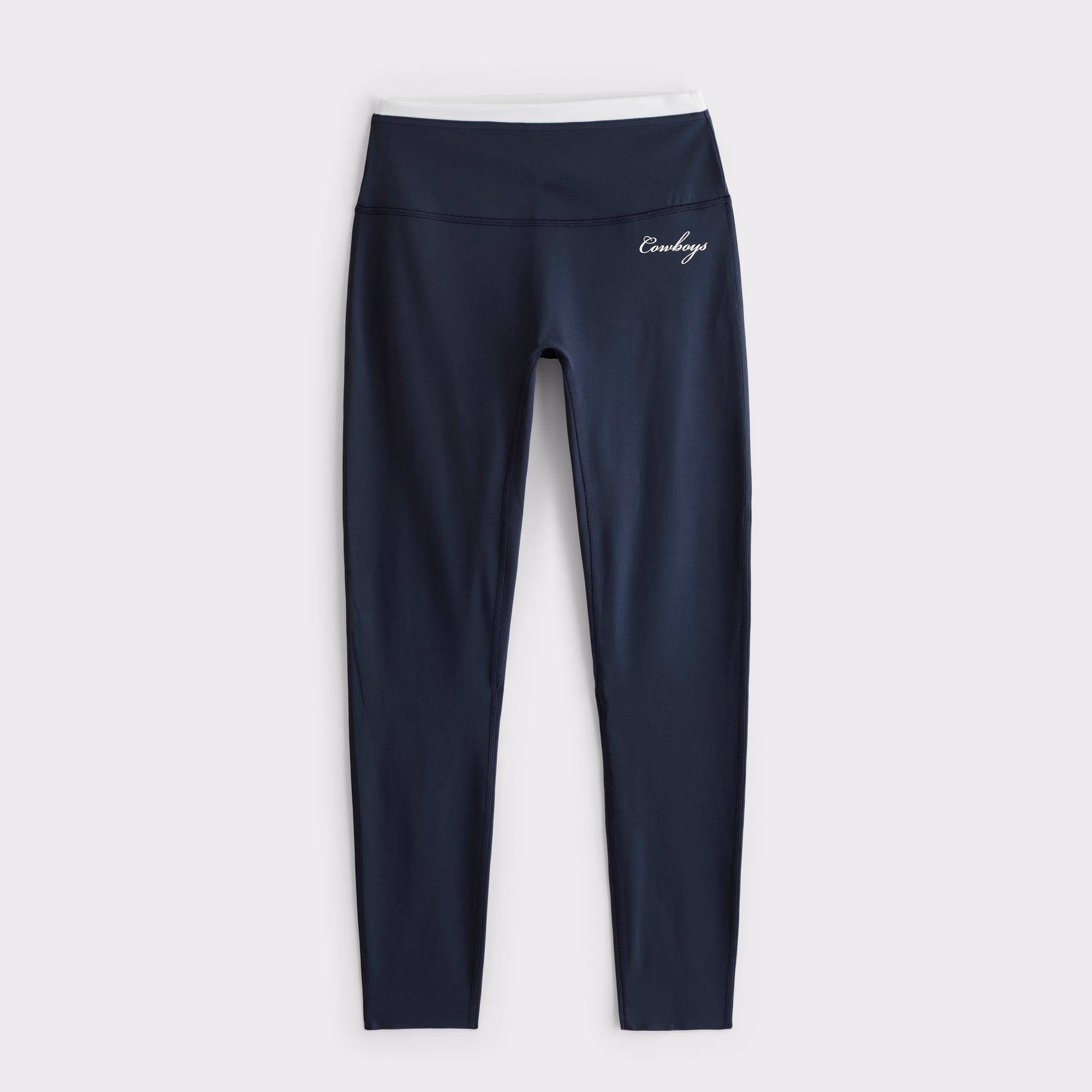 Damen-Leggings von Abercrombie & Fitch in Marineblau mit Dallas Cowboys-Logo, Modell YPB studioFLEX, 7/8-Länge