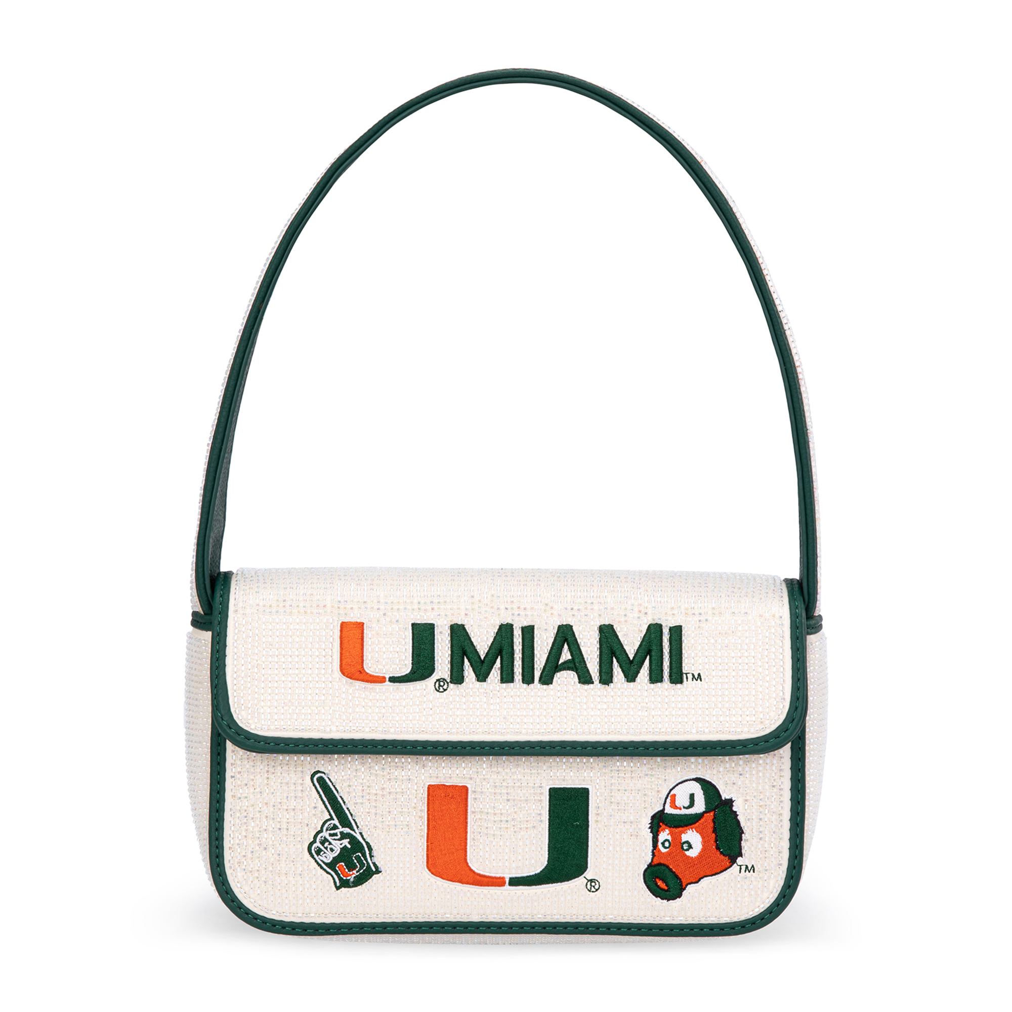 Women's Montana West Miami Hurricanes Beaded Shoulder Bag