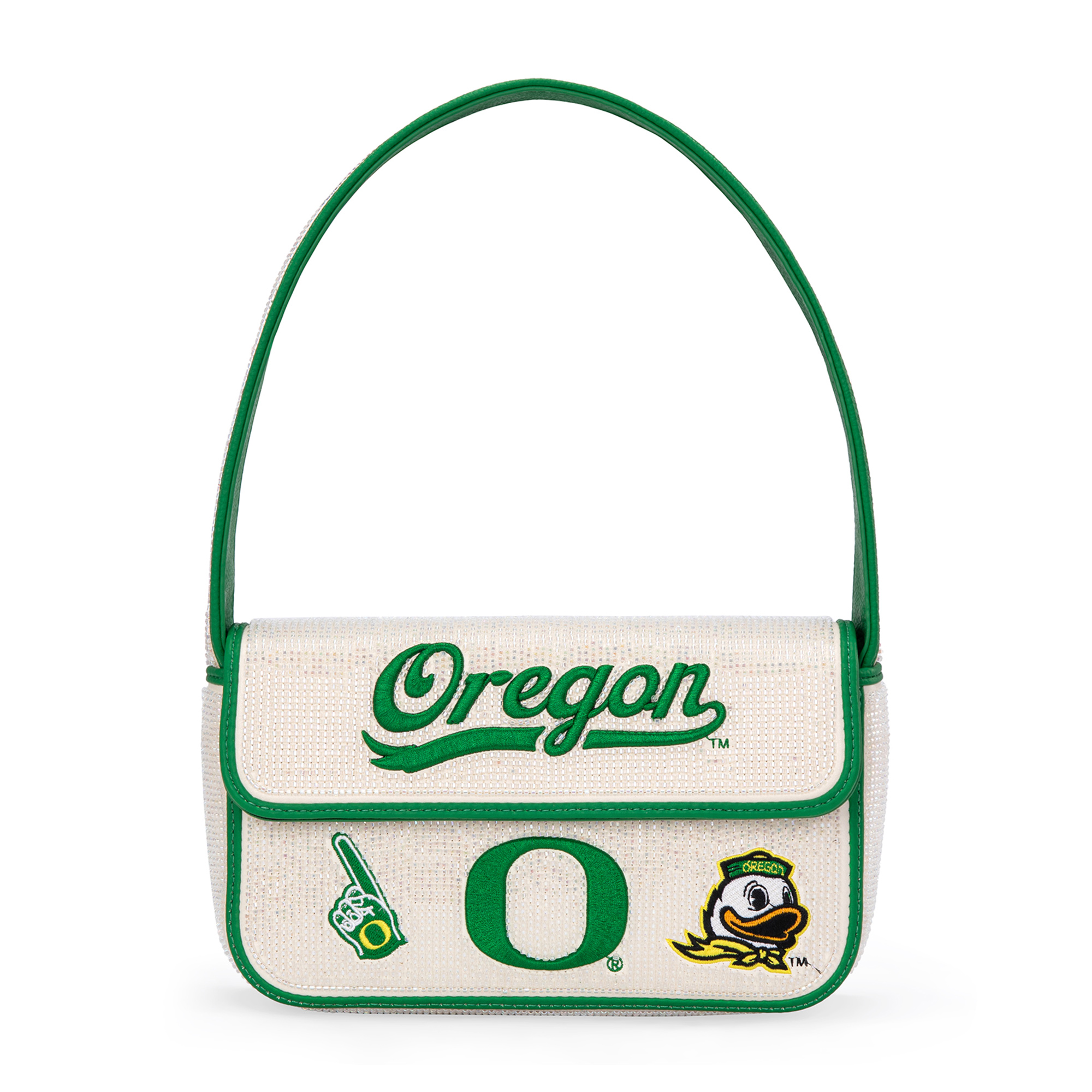 Women's Montana West Oregon Ducks Beaded Shoulder Bag