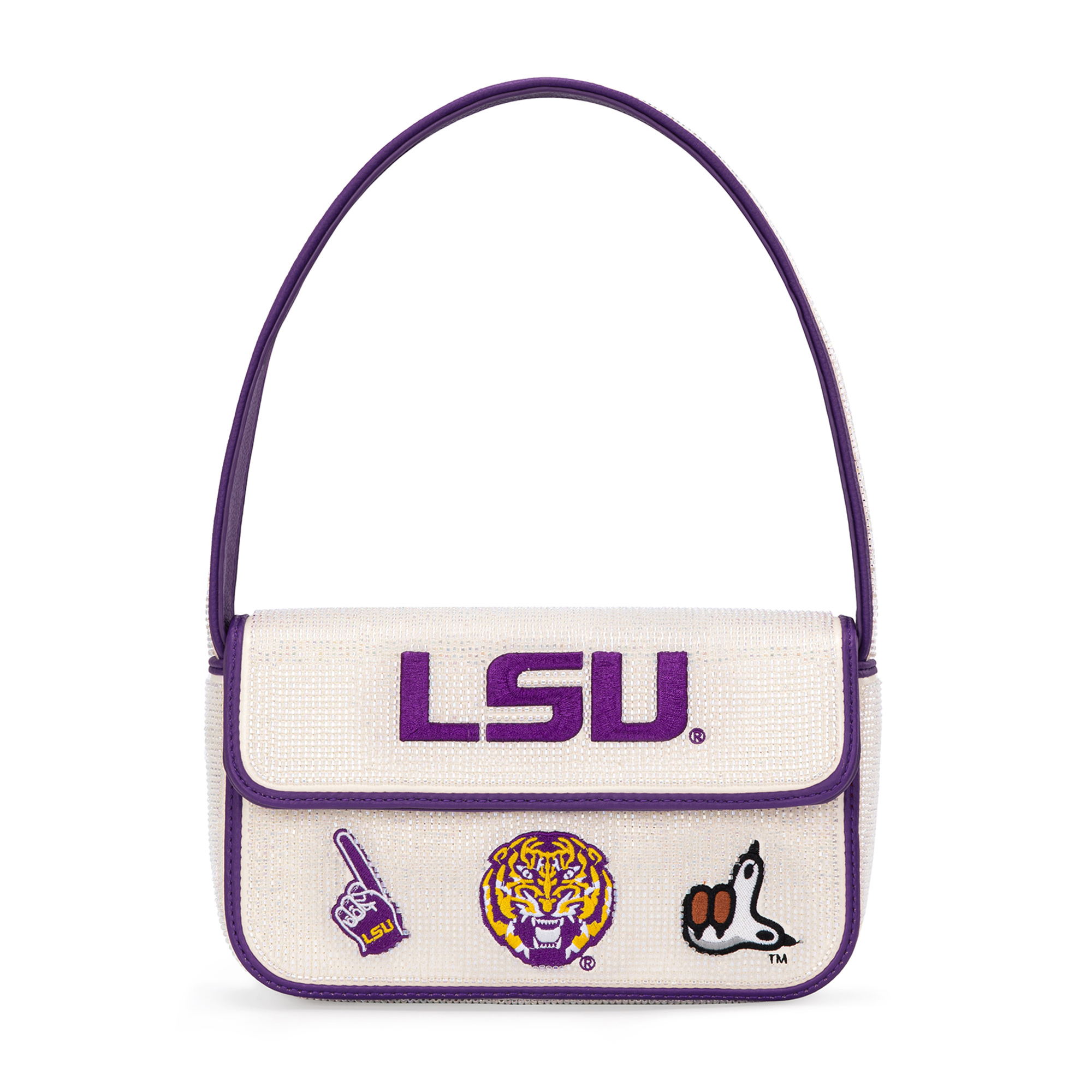Women's Montana West LSU Tigers Beaded Shoulder Bag