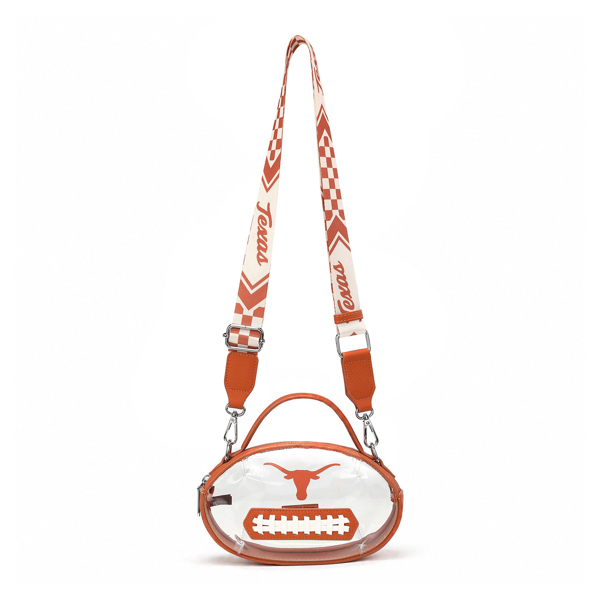 Women's Montana West  No Color Texas Longhorns Clear Crossbody Bag