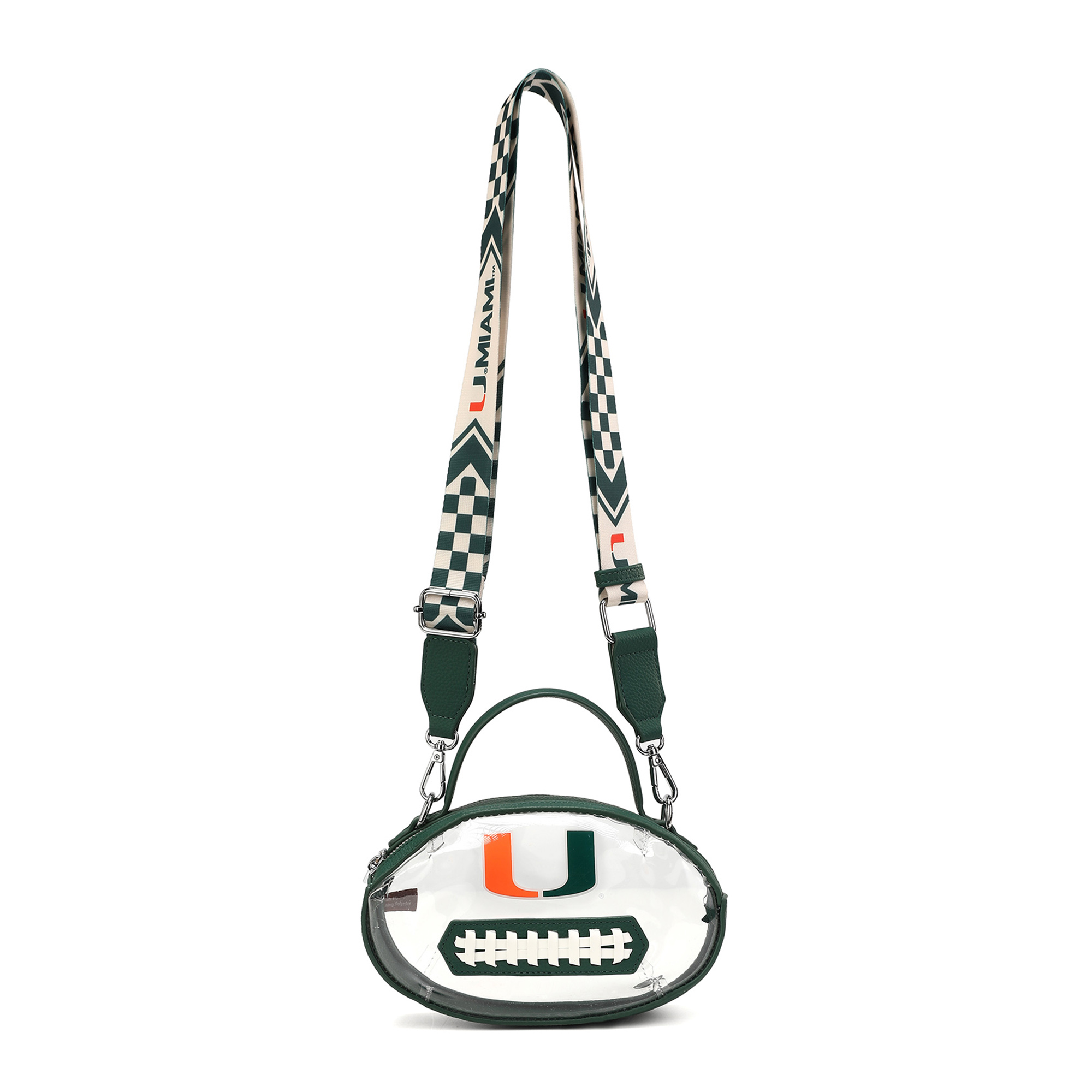 Women's Montana West  No Color Miami Hurricanes Clear Crossbody Bag