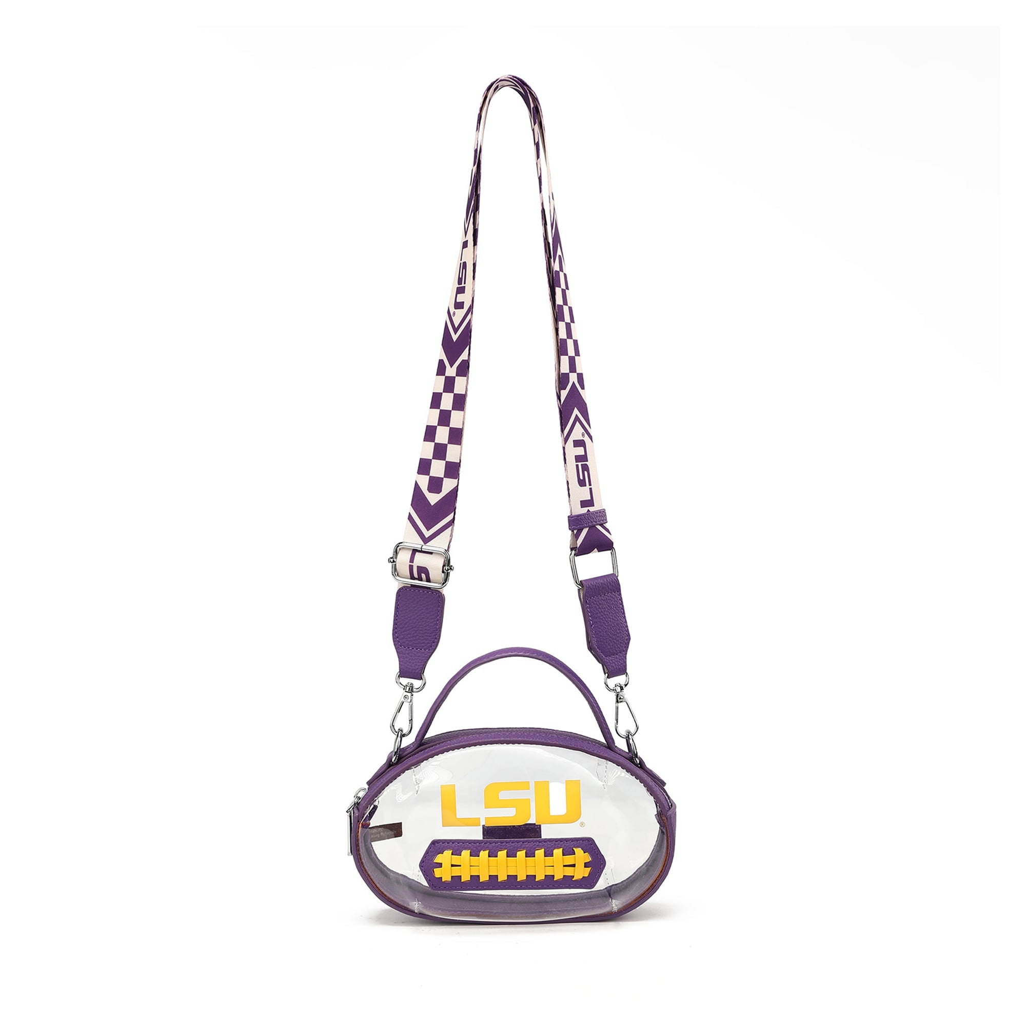 Women's Montana West  No Color LSU Tigers Clear Crossbody Bag