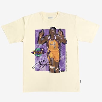 Unisex SLAM Lisa Leslie Cream Los Angeles Sparks Court Origins Heavyweight T-Shirt