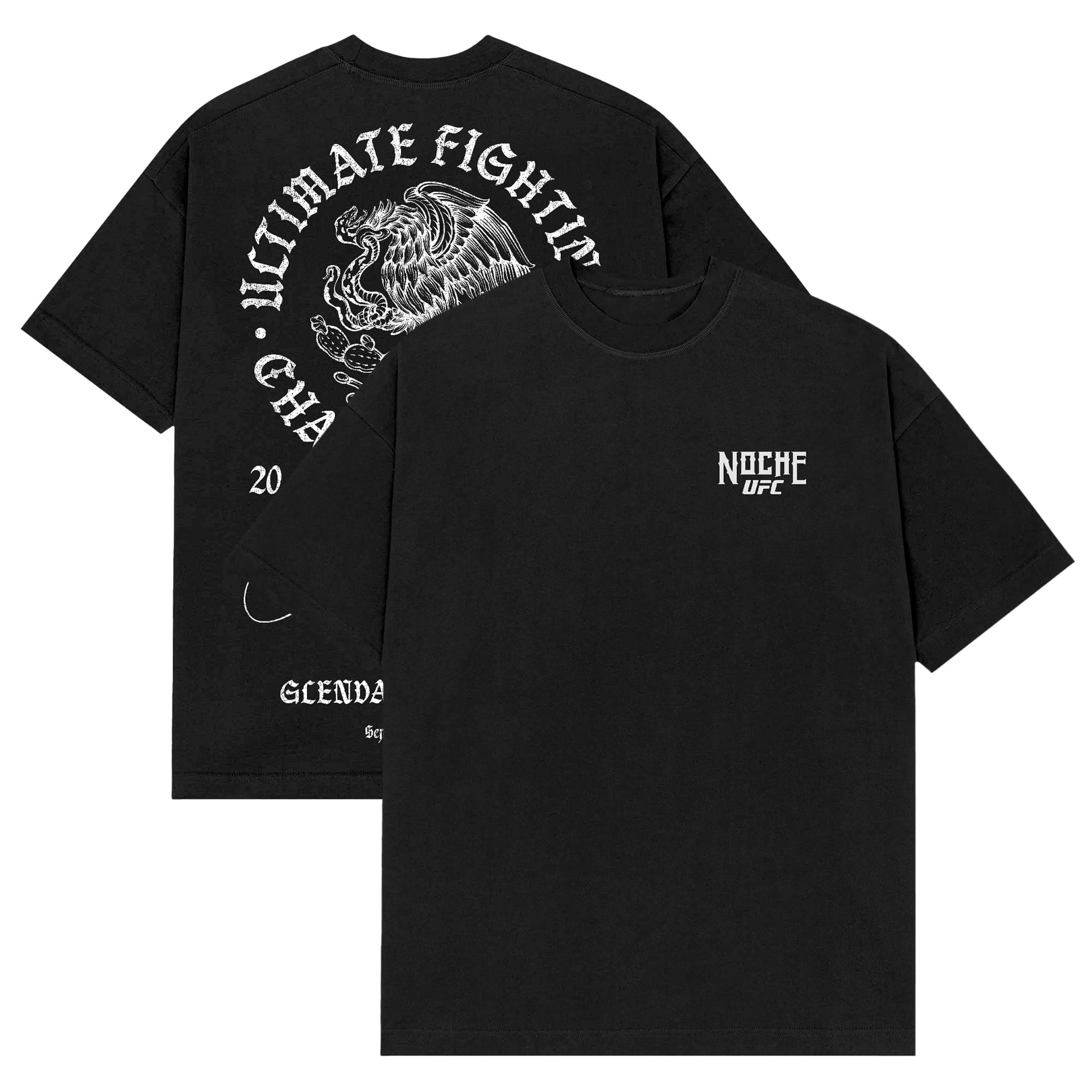 Men's Black Noche UFC Glendale Relaxed Boxy T-Shirt