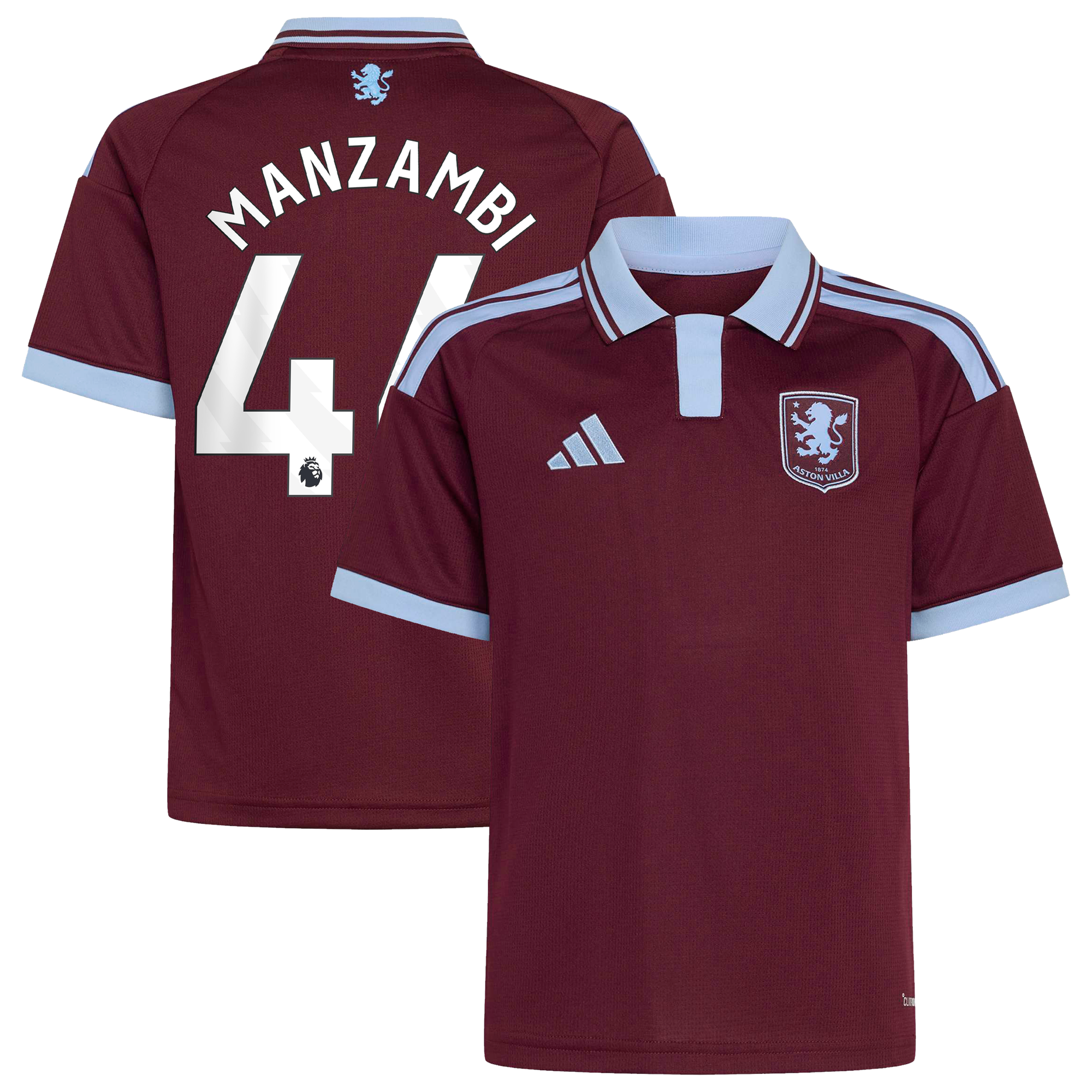 Camiseta adidas de la 1ª equipación del Aston Villa 2026-27 - Niños con dorsal Manzambi 44