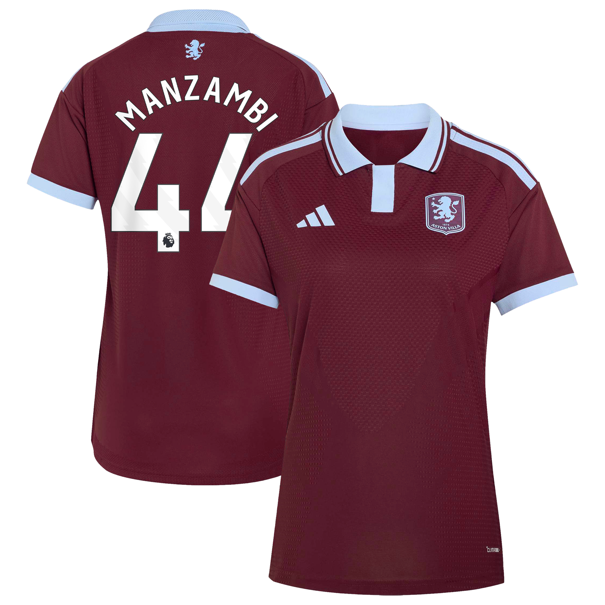 Camiseta adidas Autentica de la 1ª equipación del Aston Villa 2026-27 - Mujer con dorsal Manzambi 44
