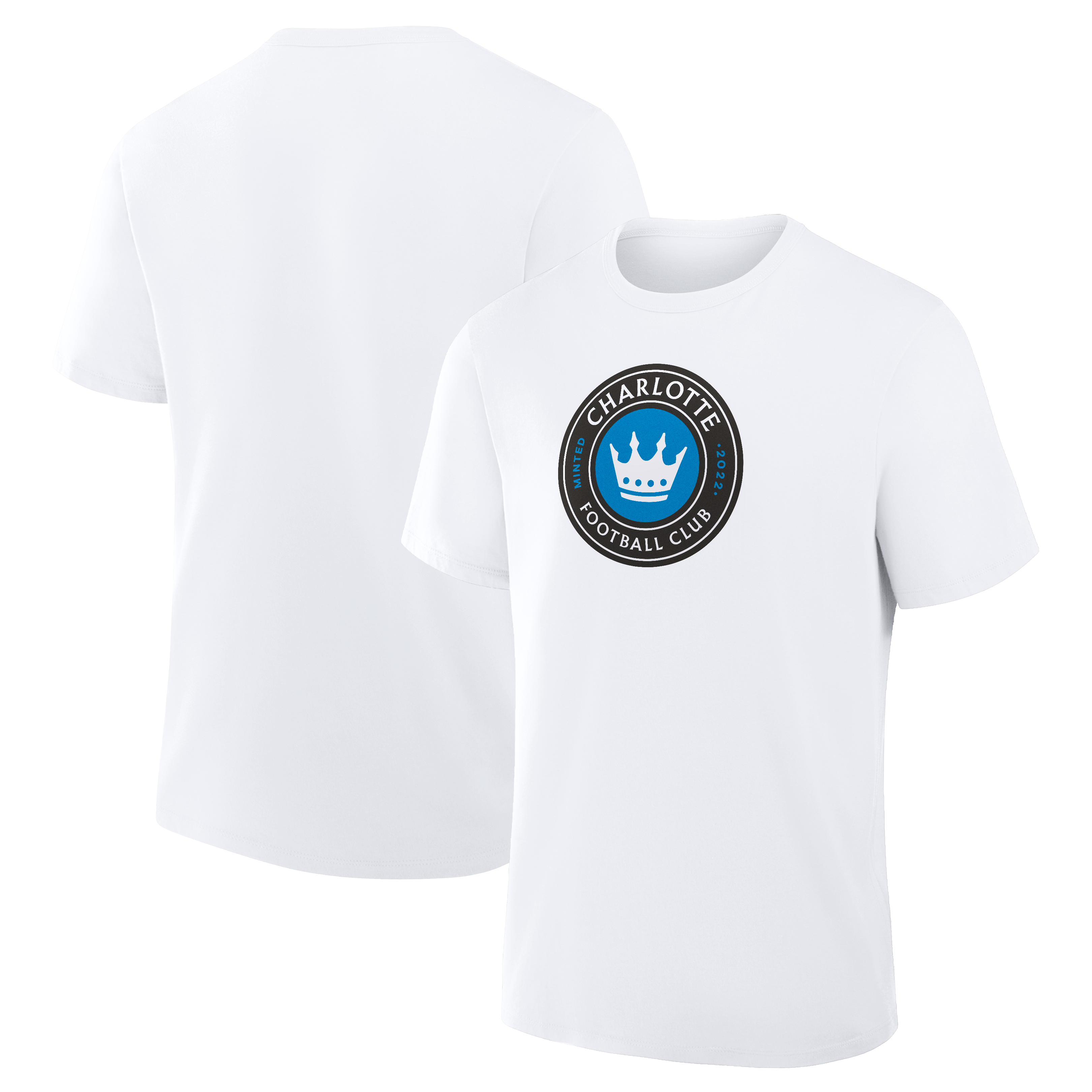 Men's White Charlotte FC Essential T-Shirt