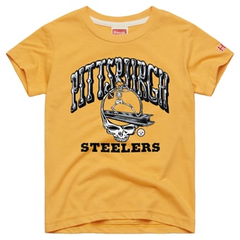 Youth Homage  Gold Pittsburgh Steelers NFL x Grateful Dead Tri-Blend T-Shirt
