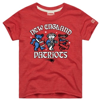Toddler Homage  Red New England Patriots NFL x Grateful Dead Tri-Blend T-Shirt