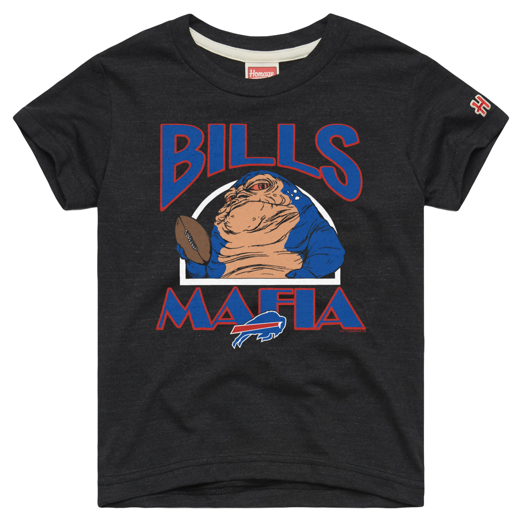 Toddler Homage Charcoal Buffalo Bills NFL x Star Wars Dark Side Tri-Blend T-Shirt