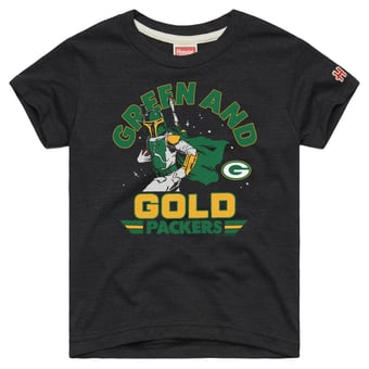 Toddler Homage  Charcoal Green Bay Packers NFL x Star Wars Dark Side Tri-Blend T-Shirt