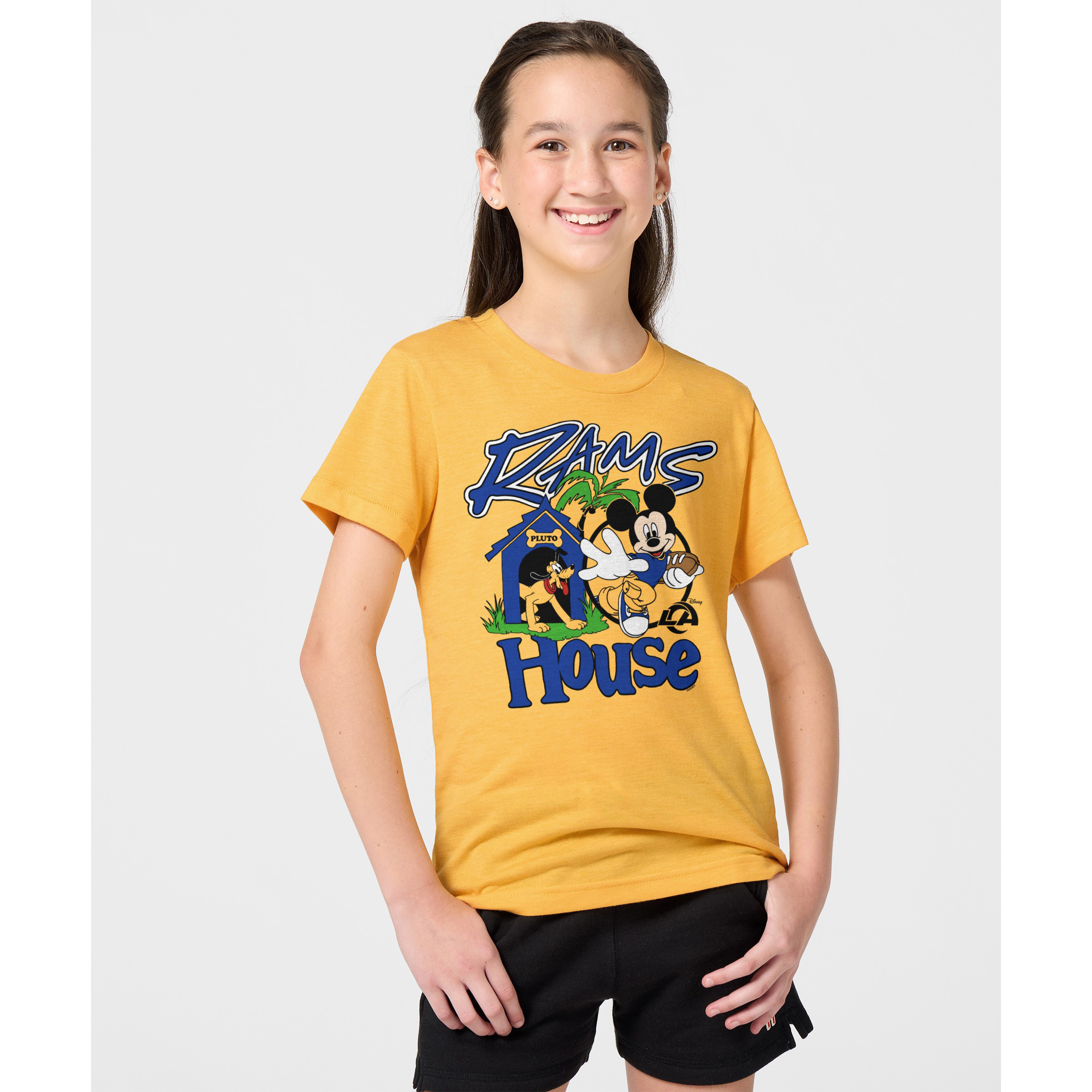 Toddler Homage Gold Los Angeles Rams x Mickey Mouse Tri-Blend T-Shirt
