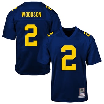 Youth Mitchell & Ness Charles Woodson Navy Michigan Wolverines 1997 Throwback Football Jersey