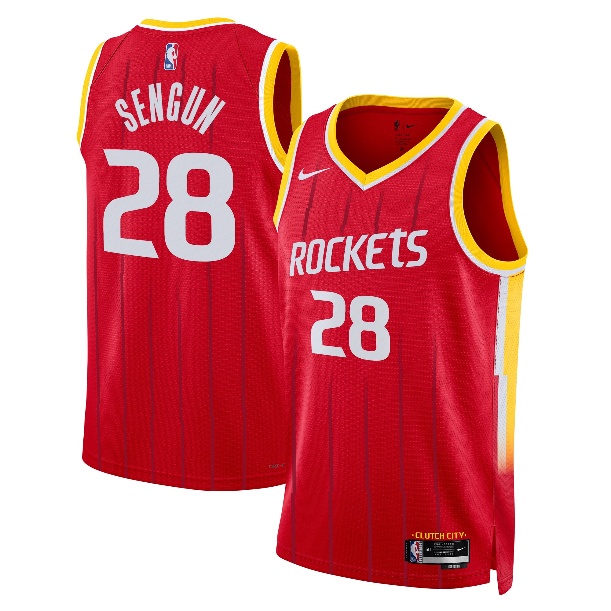 Camiseta Swingman Nike Icon Edition Réplica de los Houston Rockets - Roja - Alperen Sengun - Juvenil
