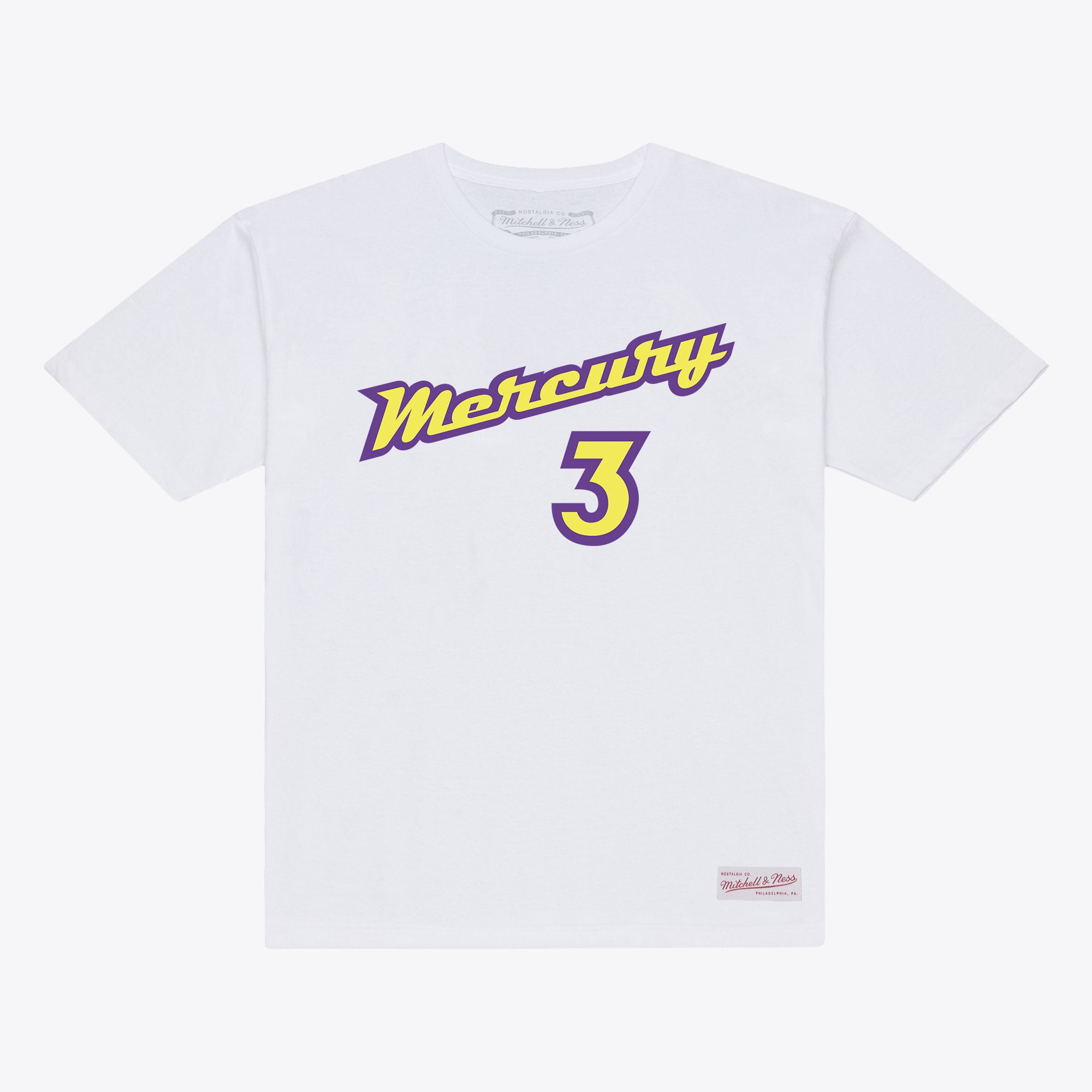 Unisex Mitchell & Ness Diana Taurasi White Phoenix Mercury Vintage Name & Number T-Shirt