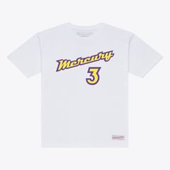 Unisex Mitchell & Ness Diana Taurasi White Phoenix Mercury Vintage Name & Number T-Shirt