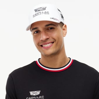 Unisex Tommy Hilfiger Sergio Perez White Cadillac F1 Team Replica Adjustable Hat