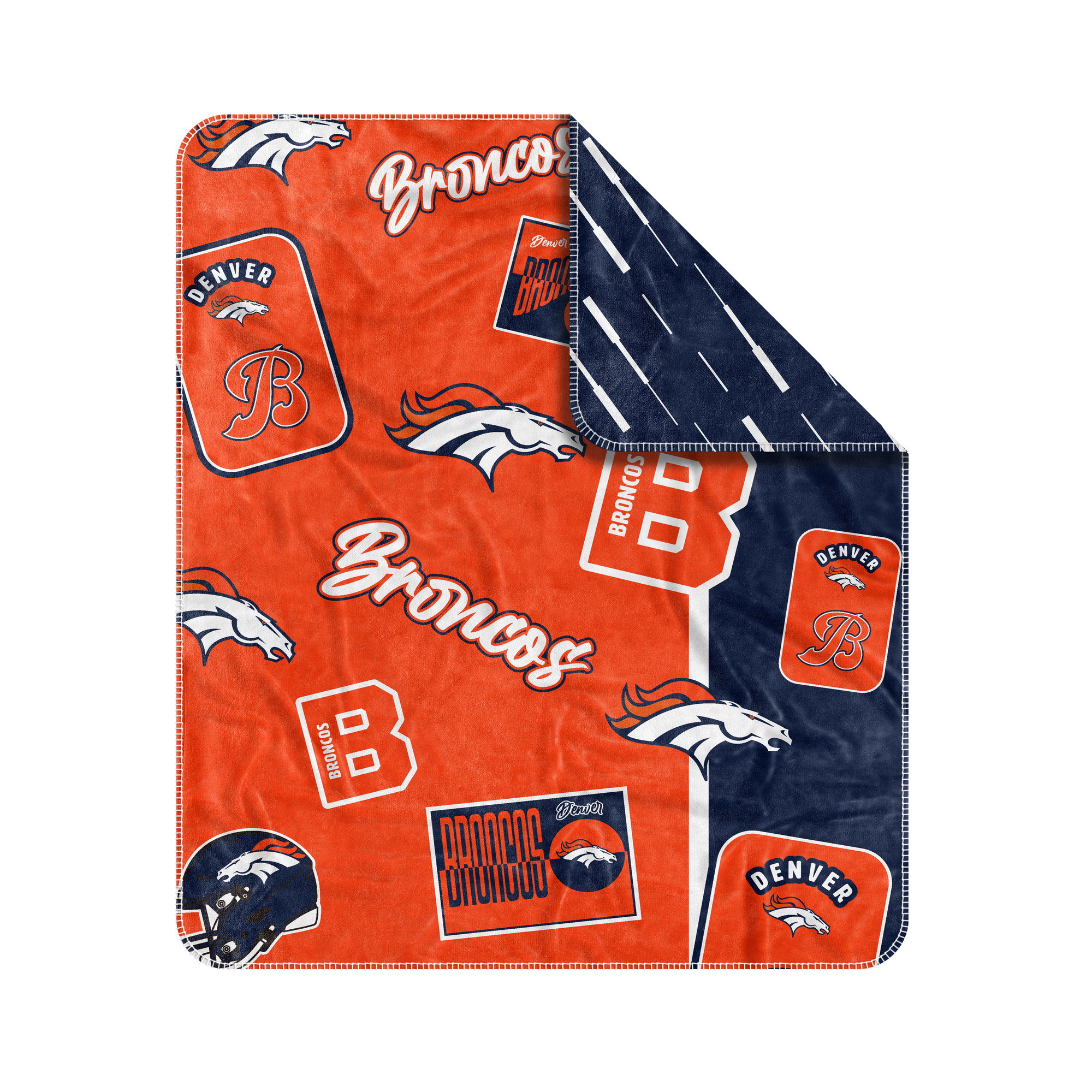Logo Brands Denver Broncos 50" x 60" Dream Weave Throw Blanket