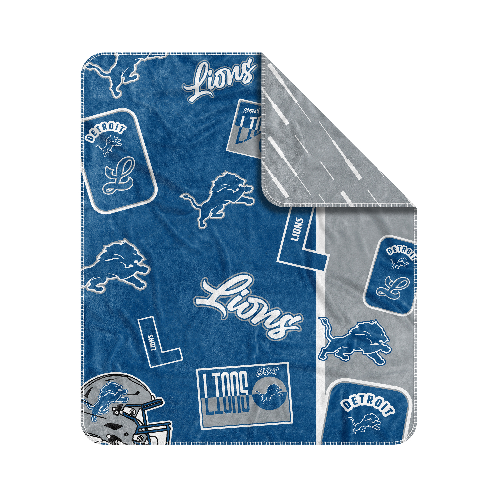 Logo Brands Detroit Lions 50" x 60" Dream Weave Throw Blanket