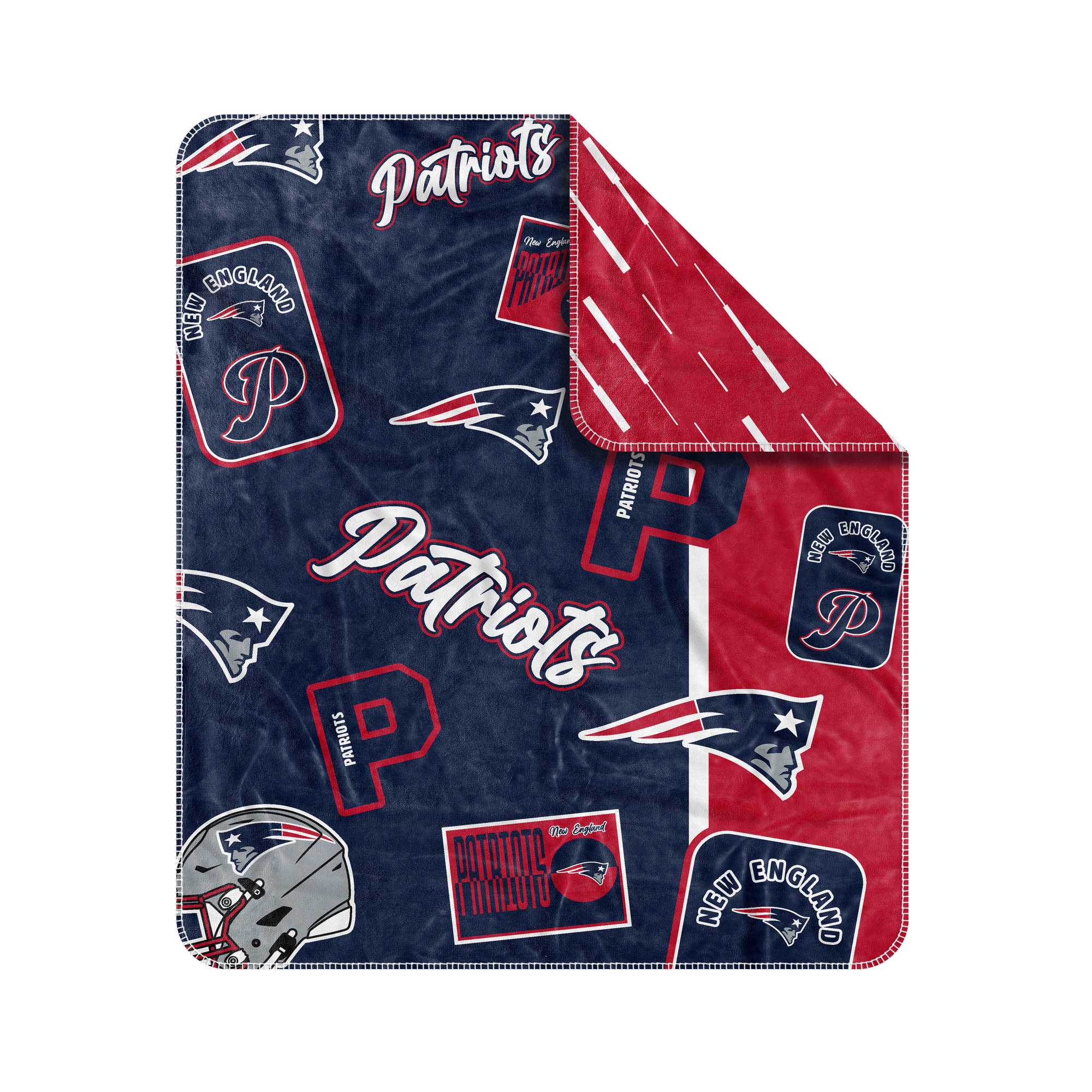 Logo Brands New England Patriots 50" x 60" Dream Weave Throw Blanket