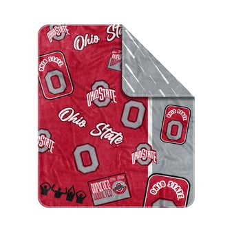 "Logo Brands Ohio State Buckeyes 50"" x 60"" Dream Weave Throw Blanket"