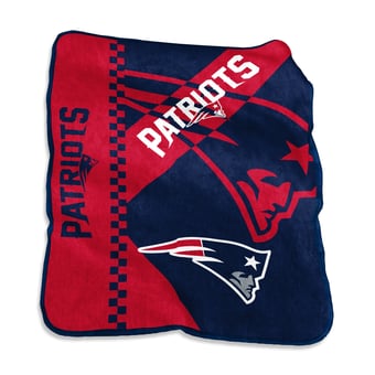"Logo Brands New England Patriots 50"" x 60"" Victory Collage Raschel Throw Blanket"