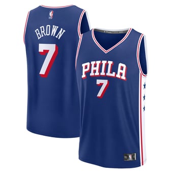 Youth Fanatics Jaylen Brown Royal Philadelphia 76ers Fast Break Replica Jersey - Icon Edition