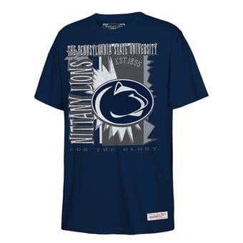 Youth Mitchell & Ness  Navy Penn State Nittany Lions 90s Retro Poster T-Shirt