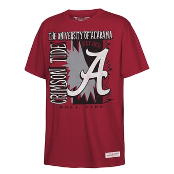 Youth Mitchell & Ness  Crimson Alabama Crimson Tide 90s Retro Poster T-Shirt