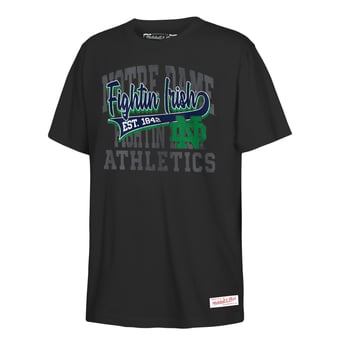 Youth Mitchell & Ness  Black Notre Dame Fighting Irish Retro Sweeper T-Shirt