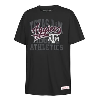Youth Mitchell & Ness  Black Texas A&M Aggies Retro Sweeper T-Shirt