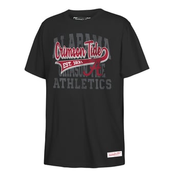 Youth Mitchell & Ness  Black Alabama Crimson Tide Retro Sweeper T-Shirt