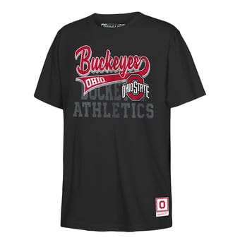 Youth Mitchell & Ness  Black Ohio State Buckeyes Retro Sweeper T-Shirt