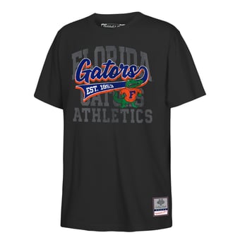 Youth Mitchell & Ness  Black Florida Gators Retro Sweeper T-Shirt