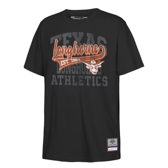 Youth Mitchell & Ness  Black Texas Longhorns Retro Sweeper T-Shirt