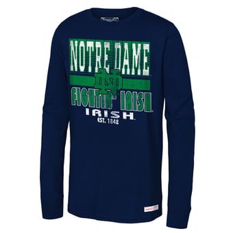 Youth Navy Notre Dame Fighting Irish Retro Big Game Long Sleeve T-Shirt