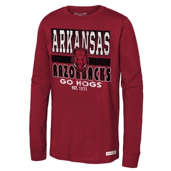 Youth Cardinal Arkansas Razorbacks Retro Big Game Long Sleeve T-Shirt