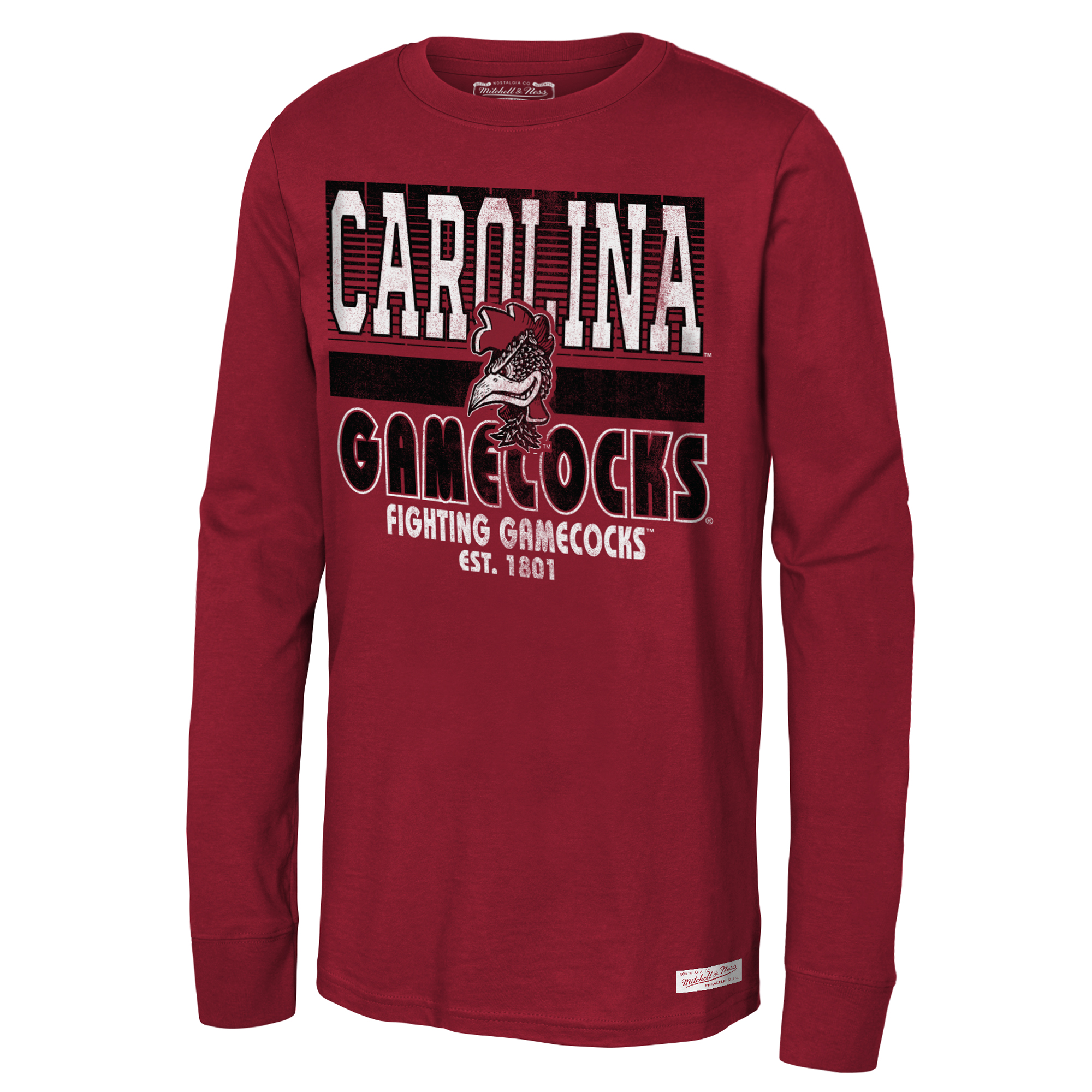 Youth Mitchell & Ness Garnet South Carolina Gamecocks Retro Big Game Long Sleeve T-Shirt