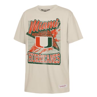 Youth Mitchell & Ness Natural Miami Hurricanes Collegiate T-Shirt