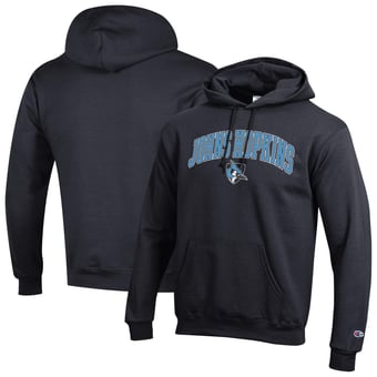 Men's Champion Black Johns Hopkins Blue Jays Powerblend Hoodie