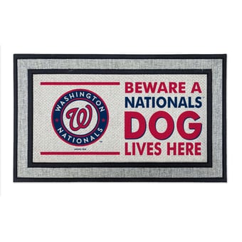 Jardine Washington Nationals 18" x 30" Indoor/Outdoor Team Dog Lives Here
