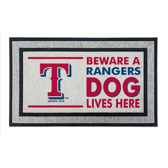 Jardine Texas Rangers 18" x 30" Indoor/Outdoor Team Dog Lives Here
