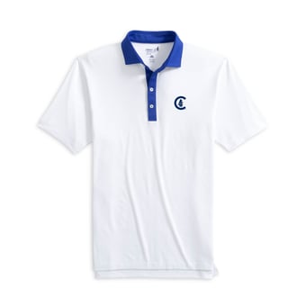 Men's johnnie-O White/Royal Chicago Cubs Ramos Performance Cooperstown Logo Jersey Polo