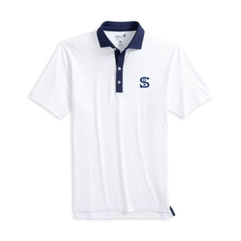 Men's johnnie-O White/Navy Chicago White Sox Ramos Performance Cooperstown Logo Jersey Polo