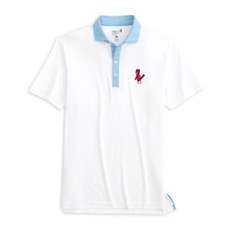 Men's johnnie-O White/Light Blue St. Louis Cardinals Ramos Performance Cooperstown Logo Jersey Polo