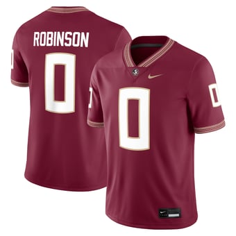 Men's Nike Duce Robinson Garnet Florida State Seminoles Home Game Jersey