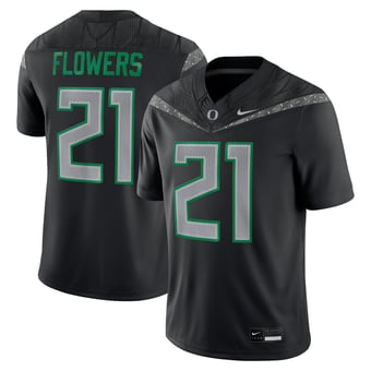 Men's Nike Aaron Flowers Black Oregon Ducks Home Game Jersey