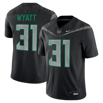 Men's Nike Nasir Wyatt Black Oregon Ducks Home Game Jersey