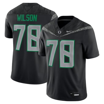 Men's Nike Gernorris Wilson Black Oregon Ducks Home Game Jersey